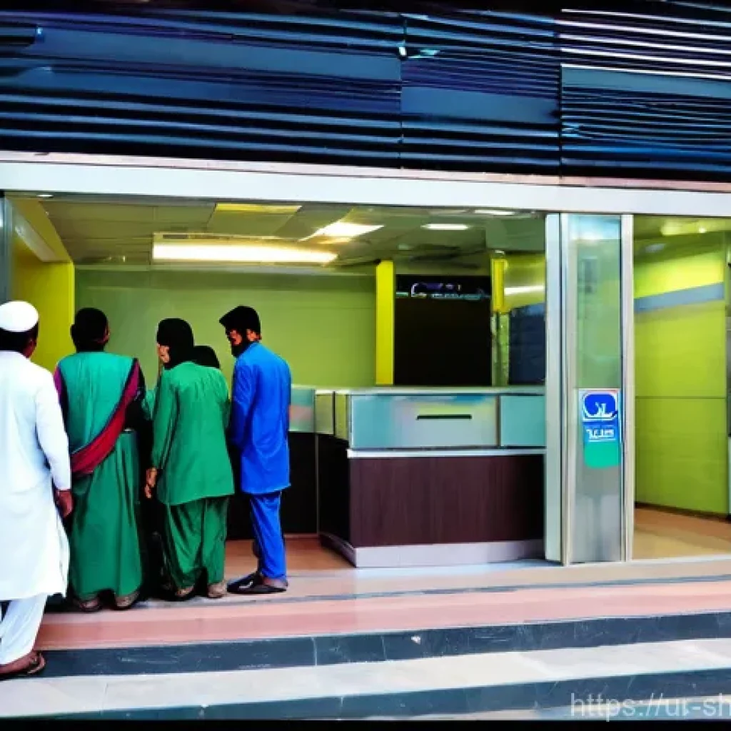 서비스 디자인 사고를 통한 사회적 가치 창출 - **Prompt:** A vibrant and welcoming government service center in Pakistan, designed with user-centri...