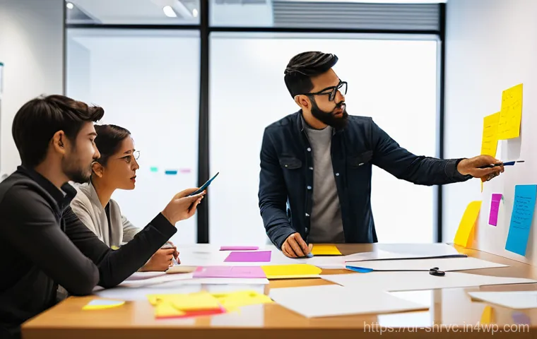 서비스 디자인 사고와 애자일 방법론 - **Prompt 1: Understanding Customer Needs for Service Design**
    "A diverse group of professional s...