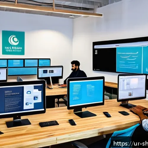 서비스 디자인 사고를 통한 제품 개발 전략 - A professional office environment in Karachi featuring a diverse team of Pakistani professionals col...