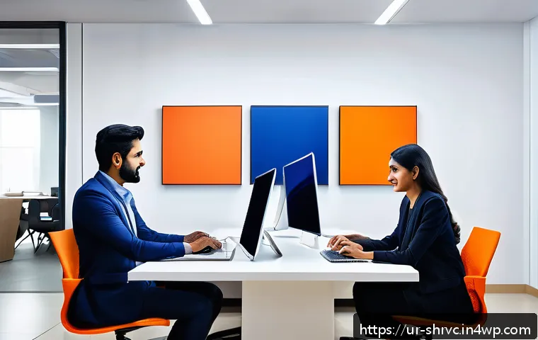 서비스 디자인 사고의 시각적 아이디어 발상 - A vibrant, professional service design concept showcasing the strategic use of color to capture user...